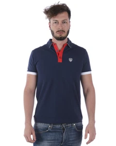 Polo Emporio Armani EA7 Polo Shirt Cotone Uomo Blu 3ZPF58PJ04Z 1554 - Imagen 1 de 11