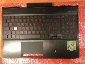 HP Omen 15-DC Series Original Handauflage mit UK Tastatur Hintergrundbeleuchtung L32775-031 - Bild 1 von 4