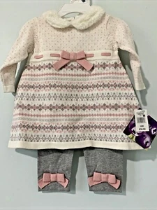 BLUEBERI BOULEVARD OUTFIT 2 Piezas Suéter/Pantalones 18 Meses NUEVO CON ETIQUETAS - Imagen 1 de 8