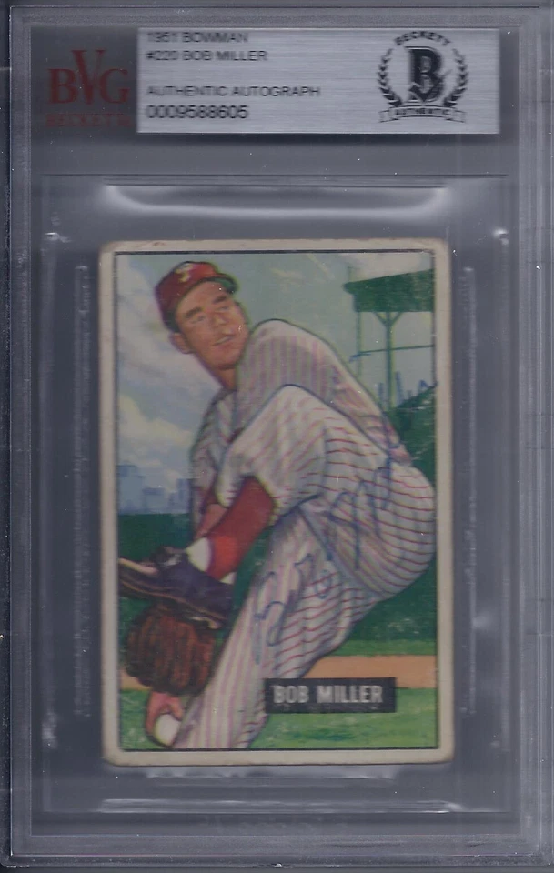 Bob Miller Signed 1951 Bowman - Beckett BAS - Image 1 of 1