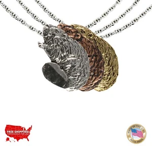 Kreative Zinn Designs Biber Ganzkörper Halskette & Anhänger, M164PEN - Bild 1 von 5