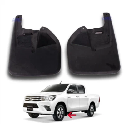 Pair Front Mud Guards Black For 2015-2018 Toyota Hilux Revo 4WD Foto 1 de 4