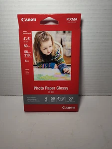 Canon Pixma Inkjet Photo Paper Glossy 4"x 6" 50 Sheets GP-601 New Sealed - Picture 1 of 2