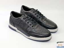 Men's Shoes Genuine Ostrich Skin Leather Handmade Black Size 9US - 42EU #2208