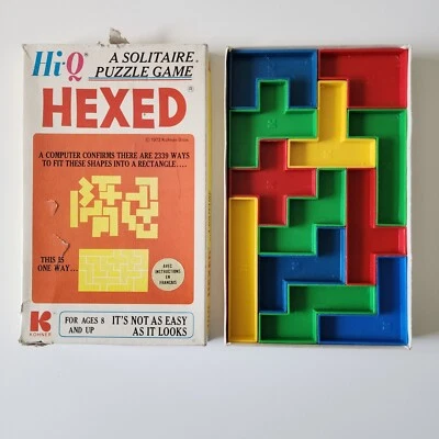 VTG HEXED Game 1973 Hi Q Solitaire Puzzle Travel One Player Retro Tetris Classic - Image 1 of 4