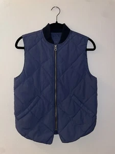 GAP Kids Boy’s Navy Blue Full Zip Quilted Puffer Vest Size M (8-9 Years) - Picture 1 of 14