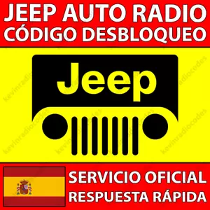 ✅JEEP RADIO CODIGO DESBLOQUEO COMPASS GRAND CHEROKEE RENEGADE WRANGLER✅ - Imagen 1 de 12