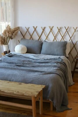 NATURLOOM Gauze Throw Blanket, 100% Organic Cotton Muslin Bed cover, Twin Queen King Size