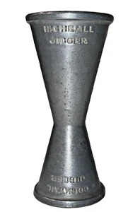 A & J Mfg Cocktail Highball Jigger Made In USA Pewter Vintage Barware '30s Retro - Picture 1 of 5