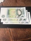 Nice Crisp Bank Of  England One Pound Note £1 Consecutive X3 Somerset
