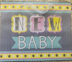 5 Pcs Set-(1) Baby Shower Gift Bag 12”x10” (4) Pcs Of Tissue Paper #41 - Picture 1 of 2