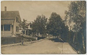 Residences on Prospect Street, Bellows Falls, Vermont 1909 RPPC - Imagen 1 de 2
