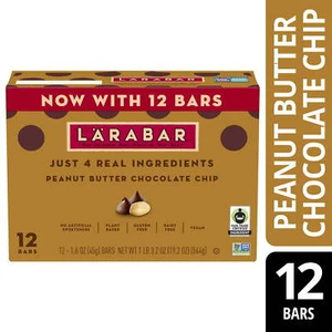 Larabar Peanut Butter Chocolate Chip, Gluten Free Fruit & Nut Bar, 12 Ct - Picture 1 of 7
