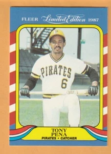 Tony Pena Pittsburgh Pirates 1987 Fleer Limited Edition #32 - Picture 1 of 2