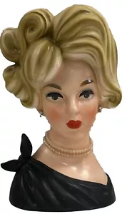 Vaso vintage testa di donna Napco Kim Novak Hollywood Star anni 60 8 3/4" - Foto 1 di 7