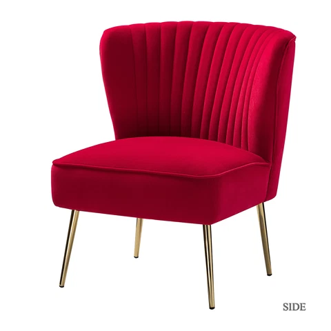 Karat Home Monica Accent Chair - Red  MSRP $240.75 Cover