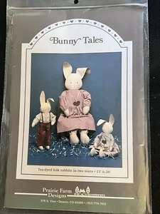 Prairie Farm Designs - Hasengeschichten Nähen teegefärbte Leute Kuschelkaninchen 13 Zoll & 26 - Bild 1 von 2