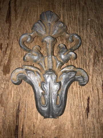 1920’s 8 5/8” Metal Pediment Cover