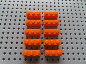 Lego 10 x Stein Baustein Basic 3622 1x3 orange - Bild 1 von 1