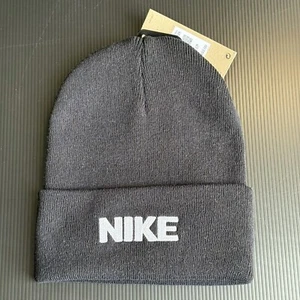 NWT Nike Peak Tall Cuff New Age Beanie Black White Unisex One Size FJ6287-010 - Picture 1 of 5