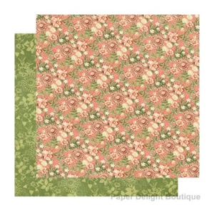 2 Blatt Grafik 45 GARTENGÖTTIN 12x12 Scrapbook Papier - BLUMENFELD - Bild 1 von 3