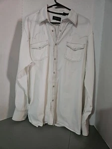 Ely 1878 Size XL White Western - Picture 1 of 5