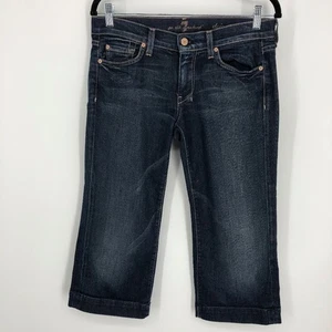 7 For All Mankind Damen Dojo Jeans Größe 28 Dark Wash Cropped - Bild 1 von 16