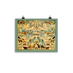 Vintage-Inspired Animal Family Tree Poster  - Picture 1 of 5