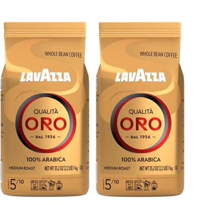 Lavazza Qualita Oro Whole Bean Blend, Medium Roast (4.4 lb -2 pack)Free Shipping - Picture 1 of 4