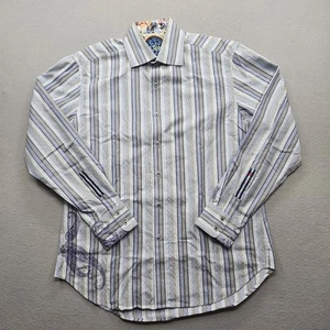 Robert Graham Men's Size Large Multi Color Striped Long Sleeve Button Down - Picture 1 of 17