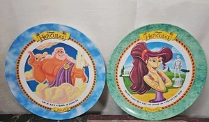 1997 McDonalds Disney Zeus And Megara Hercules Plates 9.5" Collectible Vintage - Picture 1 of 8