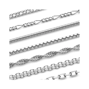 Cadena de plata 0,6-2,2 mm - 40-75 cm - 925 plata bañada en rodio - AURIORE - Imagen 1 de 49