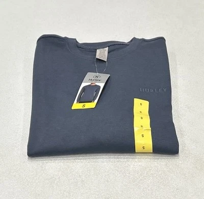 Hurley Men's Crew Neck Long Sleeve T-Shirt, Blue, Size S - Image 1 of 4