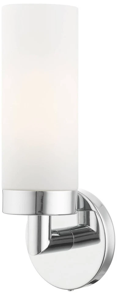 Aplique de pared Aero 11 3/4"H cromado pulido y vidrio blanco Foto 1 de 1