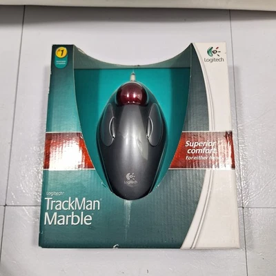 Logitech Trackman Marble Trackball Maus 4 Tasten - 910-000806 Kostenloser Versand!  - Bild 1 von 4