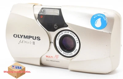 Пленочная камера Olympus μ mju II Silver Point & Shoot 35 мм Япония - Изображение 1 из 4