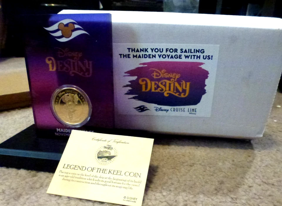 Juego de monedas Disney Cruise Line Destiny Maiden Voyage regalo leyenda de la quilla Foto 1 de 1