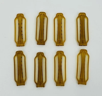 Conjunto de 8 alfinetes de cabelo vintage celulóide Barrettes - Imagem 1 de 4