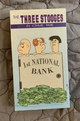 The Three Stooges Cartoon In Crime Time VHS 1st National Bank 1997 - Image 1 of 3
