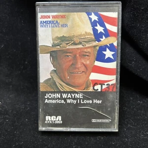 John Wayne - America Why I Love Her Cassette Tape 1973 #AYK1-3959 - Picture 1 of 5