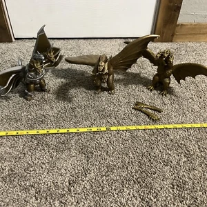 Lot Of 3 BANDAI Godzilla Movie Monster Ghidorah Figures 1998 2005 READ - Picture 1 of 11