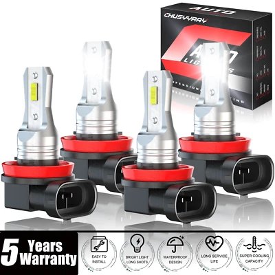 For Buick	Verano 2014-2017 4x LED Headlight Bulbs High&Low Beam Combo Kit 6000K - Image 1 of 4