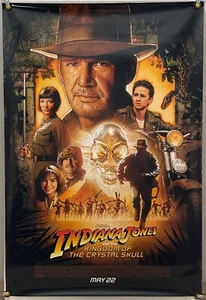 PÓSTER DE PELÍCULA DE INDIANA JONES Y EL REINO DE LA CALAVERA DE CRISTAL DS ENROLLADO ORIGINAL 1a - Imagen 1 de 1