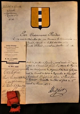 PROOF OF NOBILITY PARCHMENT 1701 Awarded by Charles d'Hozier Advisor to the King - Image 1 of 4