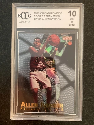 ALLEN IVERSON 1996-97 Score Board Rookies Visions Signings #VBR1 RC BCCG 10 Mint - Image 1 of 2