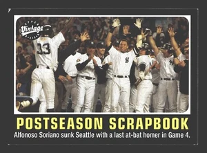 2002 Upper Deck Vintage #292 New York Yankees Postseason Scrapbook - Soriano HR - Picture 1 of 2