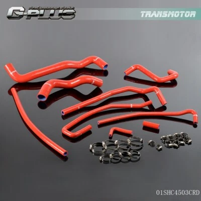 Silicone Radiator Hose Clamps Fit For 1991-1996 Chevy Corvette 5.7L LT1 V8 Red - Image 1 of 4