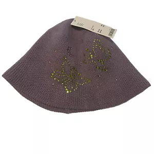 Urban Outfitters Sombrero Cubo Tejido Mariposas Estrás Púrpura Festival Nuevo con Etiquetas - Imagen 1 de 15