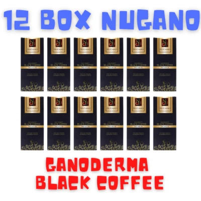 12x Nugano Black Coffee 100% Organic Ganoderma Lucidum Reishi Dark Express Ship - Image 1 of 4