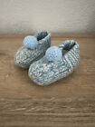 Vintage Knit Blue Baby Booties